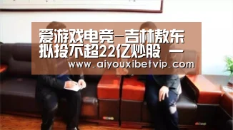 爱游戏电竞-吉林敖东拟投不超22亿炒股 一季度末货币资金约22亿(图2) 爱游戏电竞