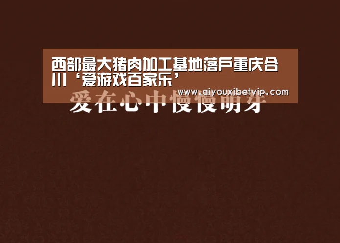 西部最大猪肉加工基地落户重庆合川‘爱游戏百家乐’(图3) 爱游戏百家乐